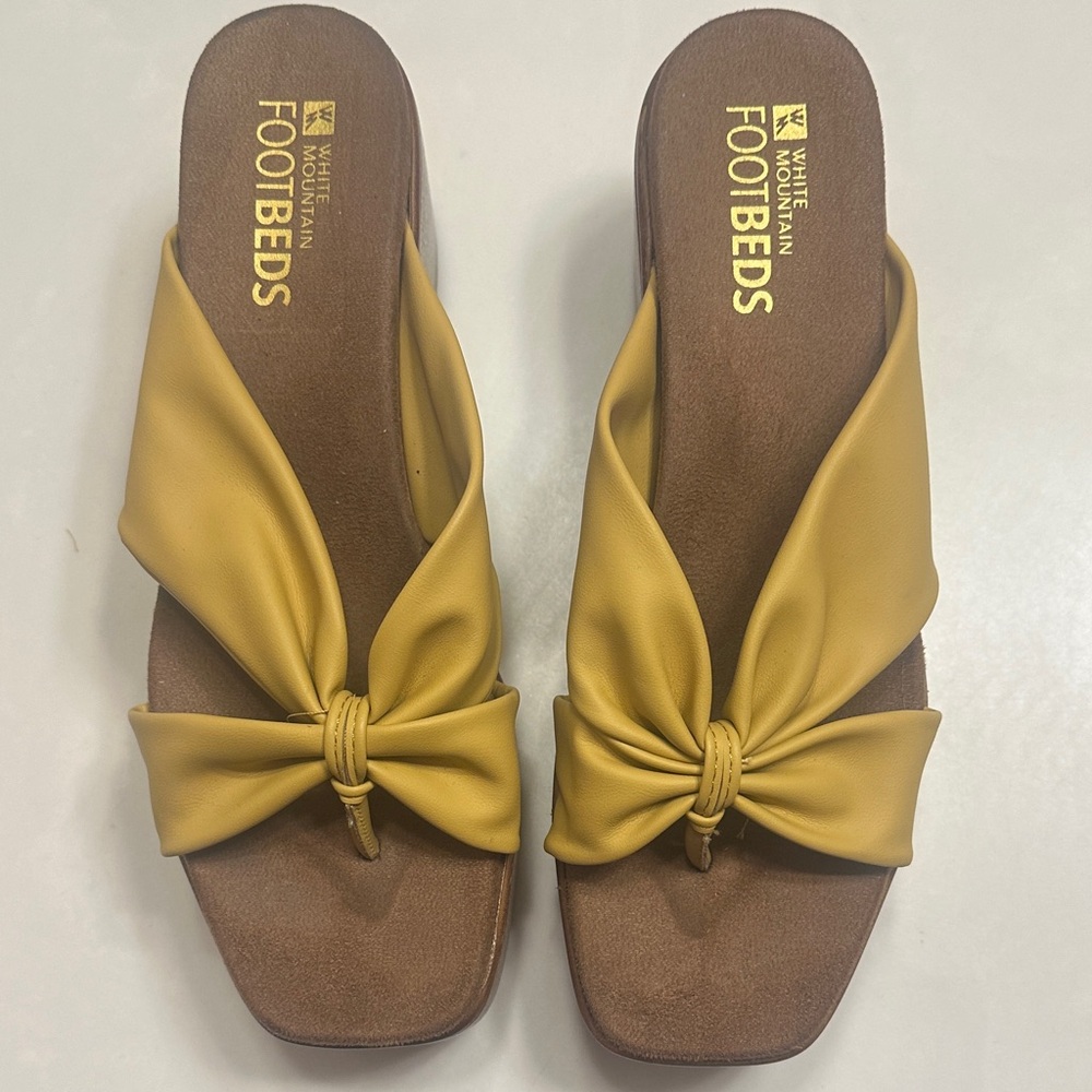 White Mountain Mustard Knot Sandals